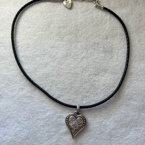 Brighton Ophelia Heart Leather Rope Necklace